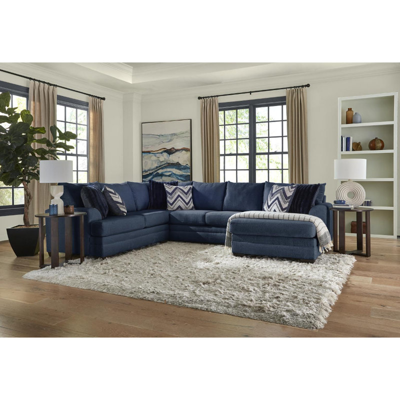 Eve Furniture Behold Navy Sectional | Wayfair